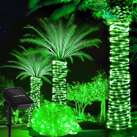LairtPOW Solar Rope Light Waterproof 39FT 100LEDs Outdoor IP65 Solar ...