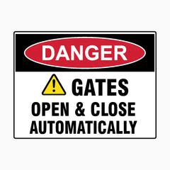 Image result for Ext Gate Open Automatically Sign