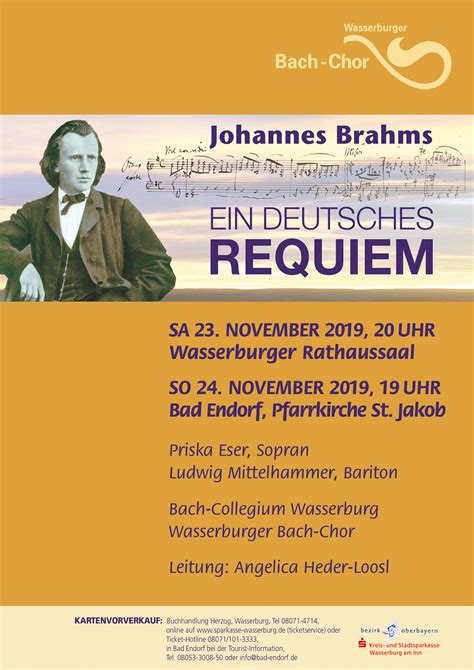 Wasserburger Bach-Chor: Ein deutsches Requiem – Johannes Brahms