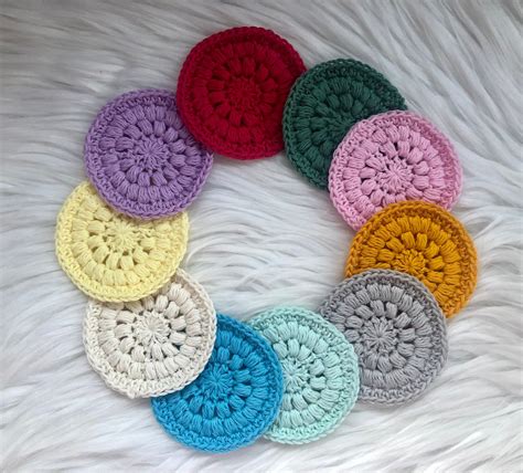 Buy Crocheted Face Scrubbies, 100% Cotton, Eco Friendly Reusable ...