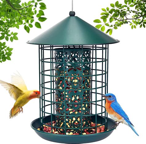 Gaprass Squirrel Proof Bird Feeders, Metal Bird Feeders for Outdoors ...
