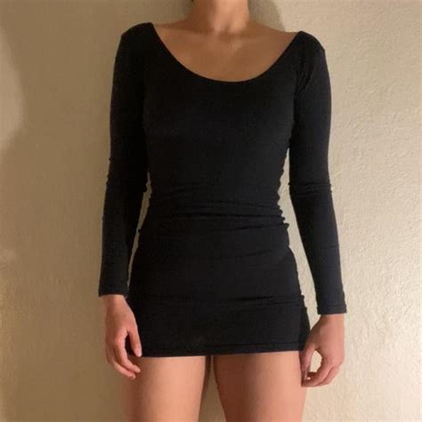 small backless black American Apparel dress - Depop