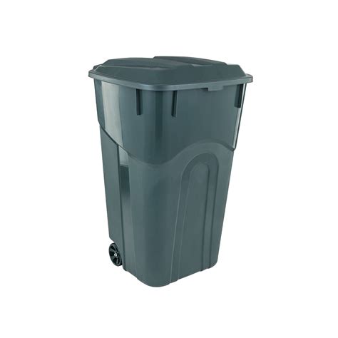 ECOSolutions 32 Gallon Wheeled Outdoor Garbage Can and Heavy-Duty ...