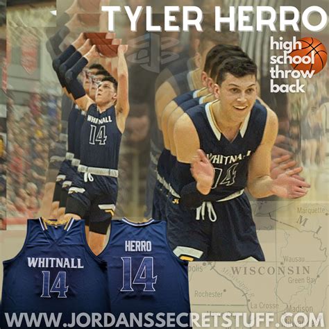 Tyler Herro Whitnall High School Jersey Retro Custom Throwback Sports ...