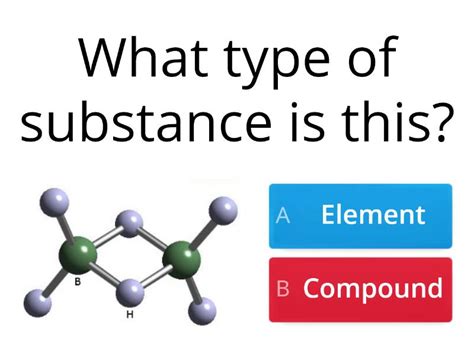 atom, molecule, element, compound, mixture - Quiz