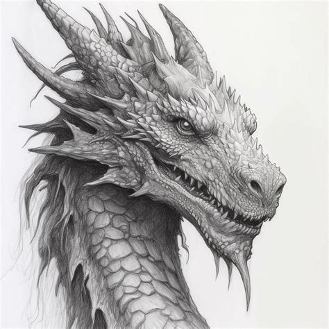 How To Draw A Realistic Dragon Head
