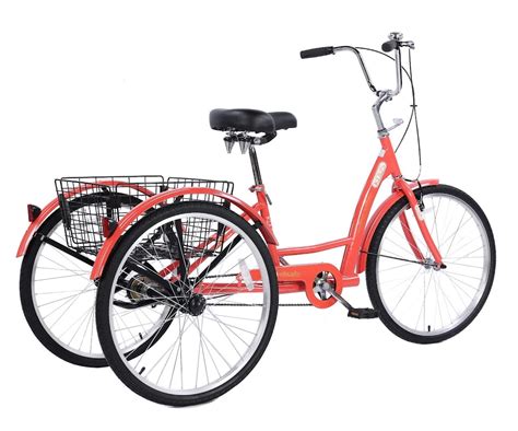 Buy MEGHNA 20 inch Adult Tricycle, Single Speed ,Cruiser Bike Womens ...