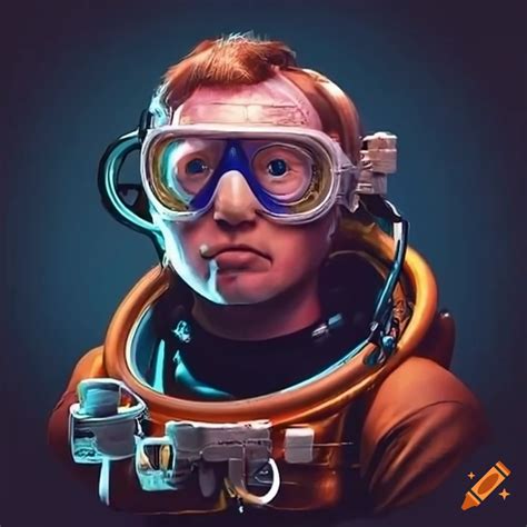 Scuba steve as an astronaut