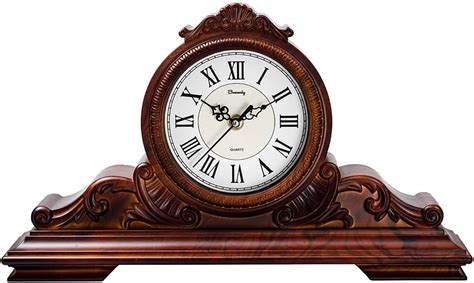 Buy Mantel Clock, Desk Fireplace Mantel Clocks Silent Non-Ticking for ...