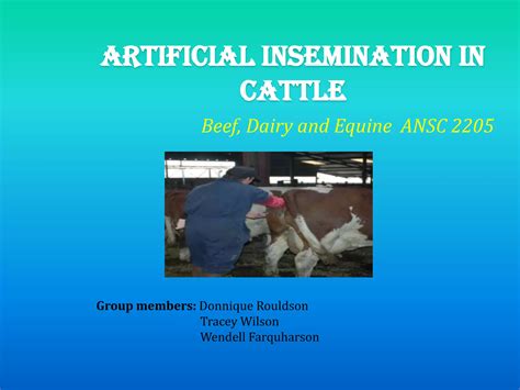 Artificial insemination in cattle | PPTX
