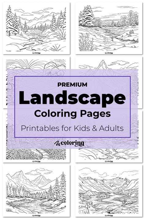 Landscape Coloring Pages 的图像结果