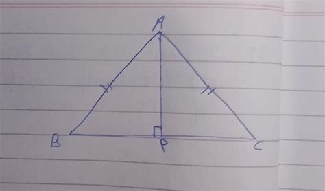 ABC is an isosceles triangle with AB=AC, AP perpendicular to BC, prove ...