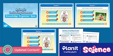 Science Animals Humans Quiz Pack