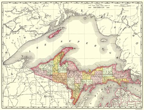 Road Map Of Upper Peninsula Michigan - Tourist Map