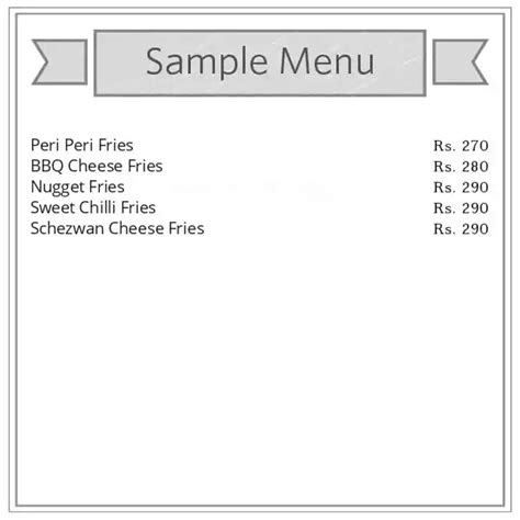 Menu of The Spud Fries, Kopar Khairane, Navi Mumbai