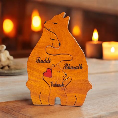 Personalized Bear family with one child – BIYARO