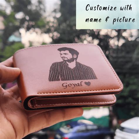 Engraved Mens Wallet With Customization|Customized wallet with picture ...