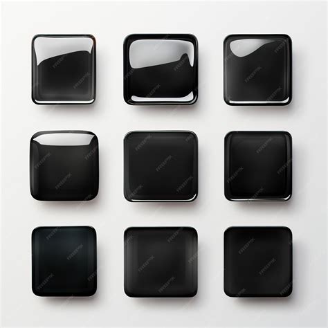 Premium Vector | Black color glass flat vector white background isolated h
