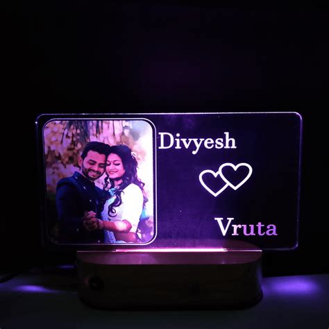 Personalized 3D Illusion LED Lamp for Anniversary 23 — SHAYONAGIFTSHOP