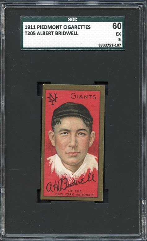 Lot Detail - 1911 Piedmont T205 Albert Bridwell SGC 60 EX 5