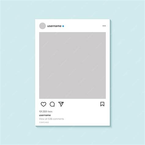 Post Instagram 피드 프레임 모형 템플릿 디자인 벡터 디자인 사용자 인터페이스는 Instagram을 조롱합니다 ...