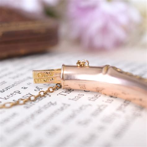 Antique Australian 9ct Rose Gold ‘Bamboo’ Bangle By - Willis And Sons ...