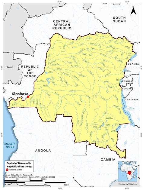 Democratic Republic of the Congo Maps | Mappr