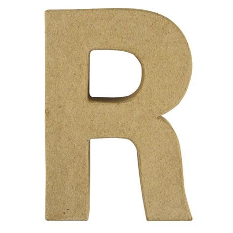 Pappmaché Buchstabe R, FSC Recycled 100% – Rayher