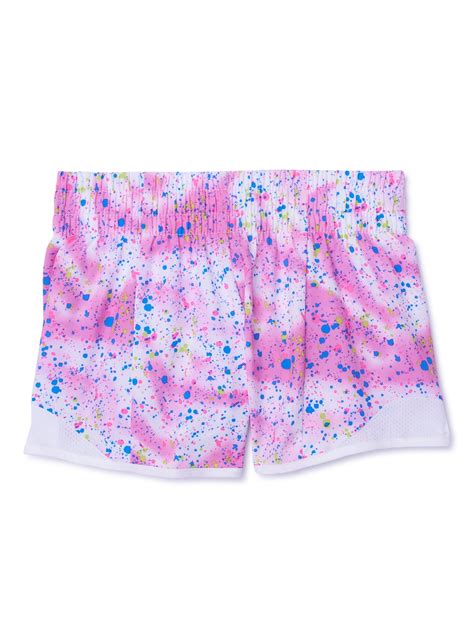 Athletic Works Girls Printed and Solid Active Running Shorts, Sizes 4 ...