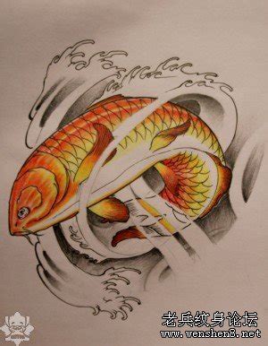 鱼纹身图案大全手稿(2)_纹身图片网