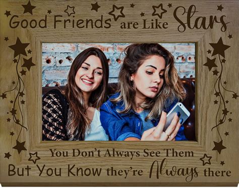 Good Friends are Like Stars Frame Wooden Picture Frames Natural Wood ...