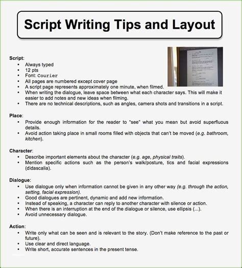 Image result for Sample Script Format