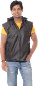 Redskin Sleeveless Solid Men Faux Leather Jacket - Buy Brown Redskin ...