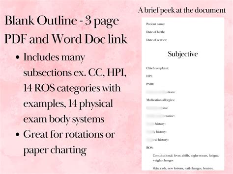 Digital SOAP Note Template for Students and Providers | Printable SOAP ...