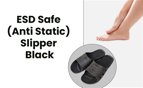 Sky ESD SAFE (Anti Static) Unisex ESD Slipper/Footwears -Black (Size 8 ...
