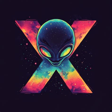 A letter x that is painted in blue and purple | Premium AI-generated image