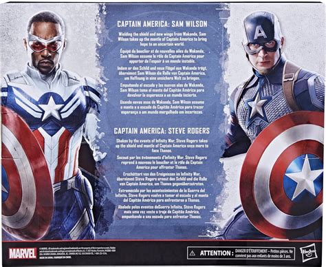 Buy Marvel Legends Series Captain America 2-Pack Steve Rogers and Sam ...