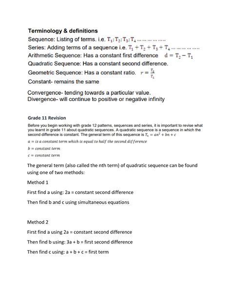 Image result for Number Patterns Grade 12