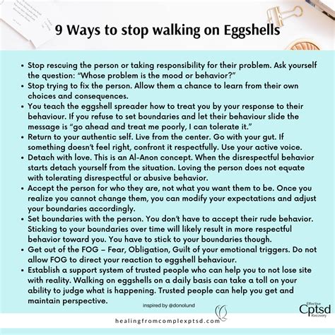 9 Ways to Stop Walking on Eggshells | Mental health activities ...