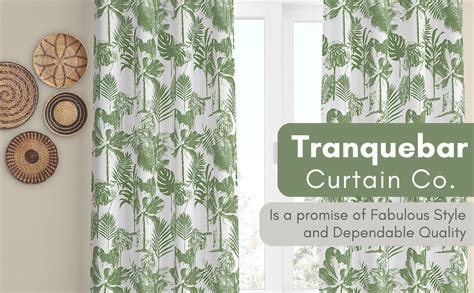 Buy Tranquebar Curtain Co. 100% Cotton, Room Darkening Curtains with ...