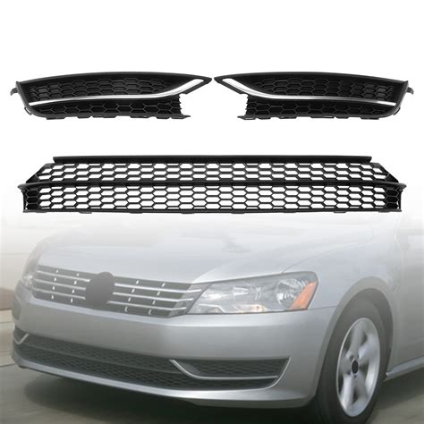 Buy KaiWell Front Lower Bumper Grille with Fog Light Cover Fit for VW ...