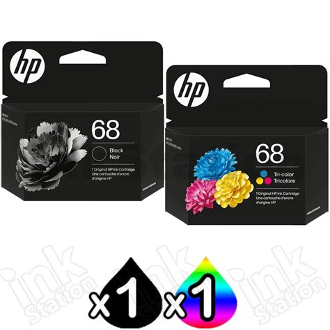 HP 2 Pack 68 Genuine Inkjet Cartridges 7FP21TA + 7FP20TA [1BK,1CL ...