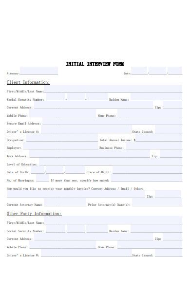 Interview Form 的图像结果