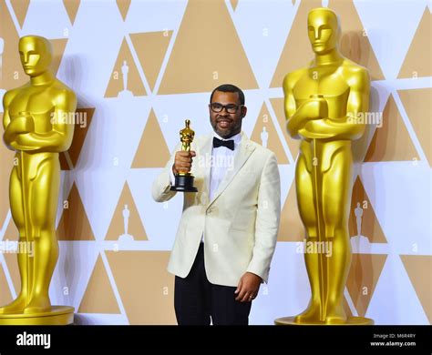Writer Jordan Peele, winner of the Best Original Screenplay award for ...