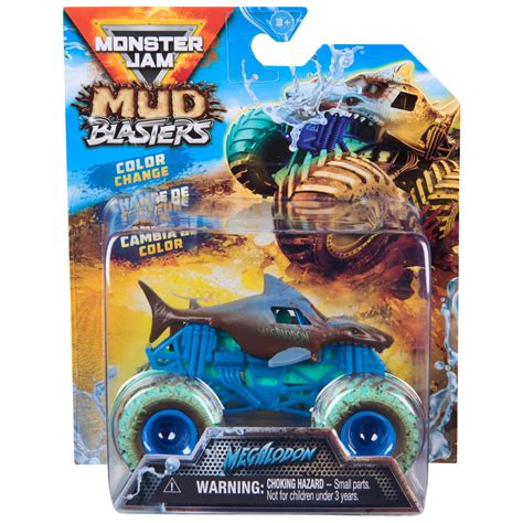 Monster Jam Mud Blasters Megalodon Color Change Monster Truck 1:64 Die ...