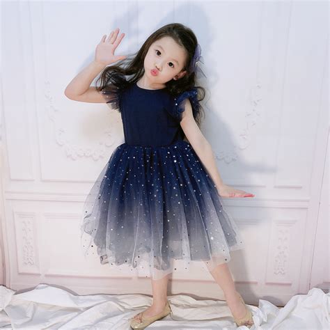 韩版女童连衣裙2023夏装新款洋气雪纺蕾丝花边公主裙大童女孩裙潮-阿里巴巴