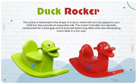 OK PLAY Duck Rocker for Kids | Ride On & Rocker Toy | with footrest ...