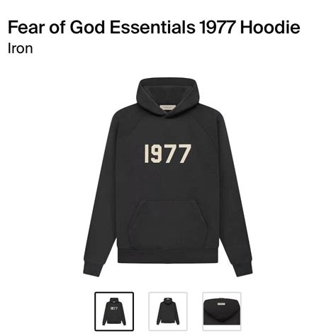 Essentials 1977 hoodie fog Fear of god essentials... - Depop