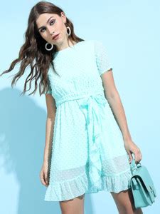 Tokyo Talkies Women A-line Green Dress - Buy Tokyo Talkies Women A-line ...