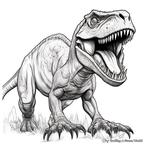 T Rex Coloring Pages Kids